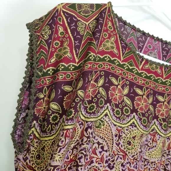 Handcrafted handkerchief ornate dress boho hippie festival Small/Medium crochet - Picture 5 of 10